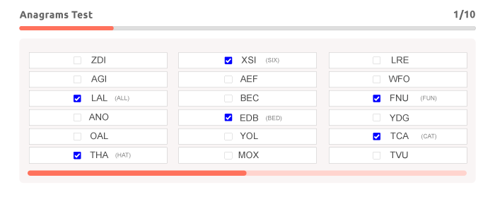 Anagrams Test Example