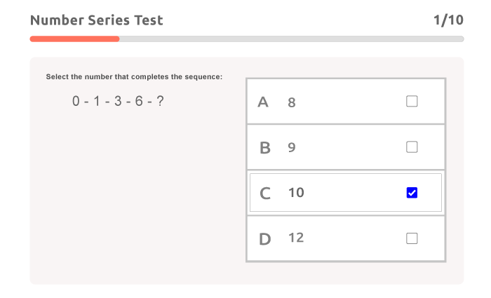Numbers Series Test example
