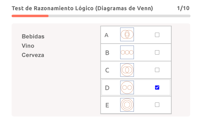 ejemplo de Test de Razonamiento Lógico