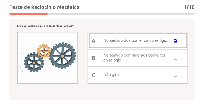 exemplo de Teste de Raciocínio Mecânico